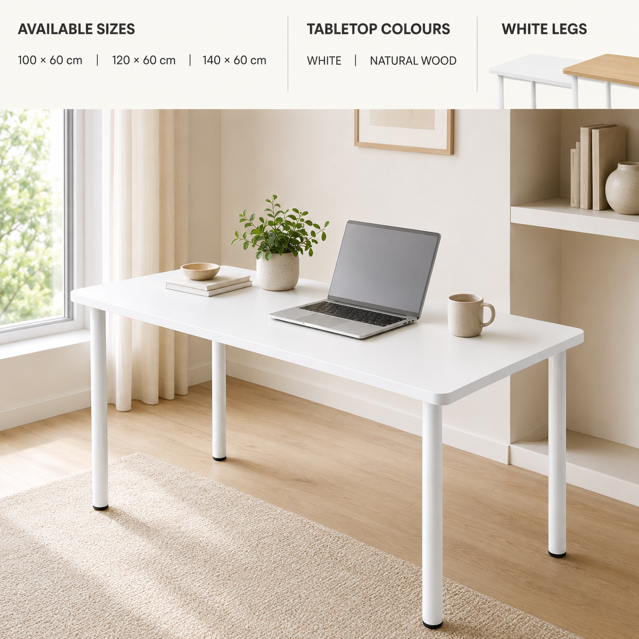 Modern Office Desk with Adjustable Feet in Melbourne