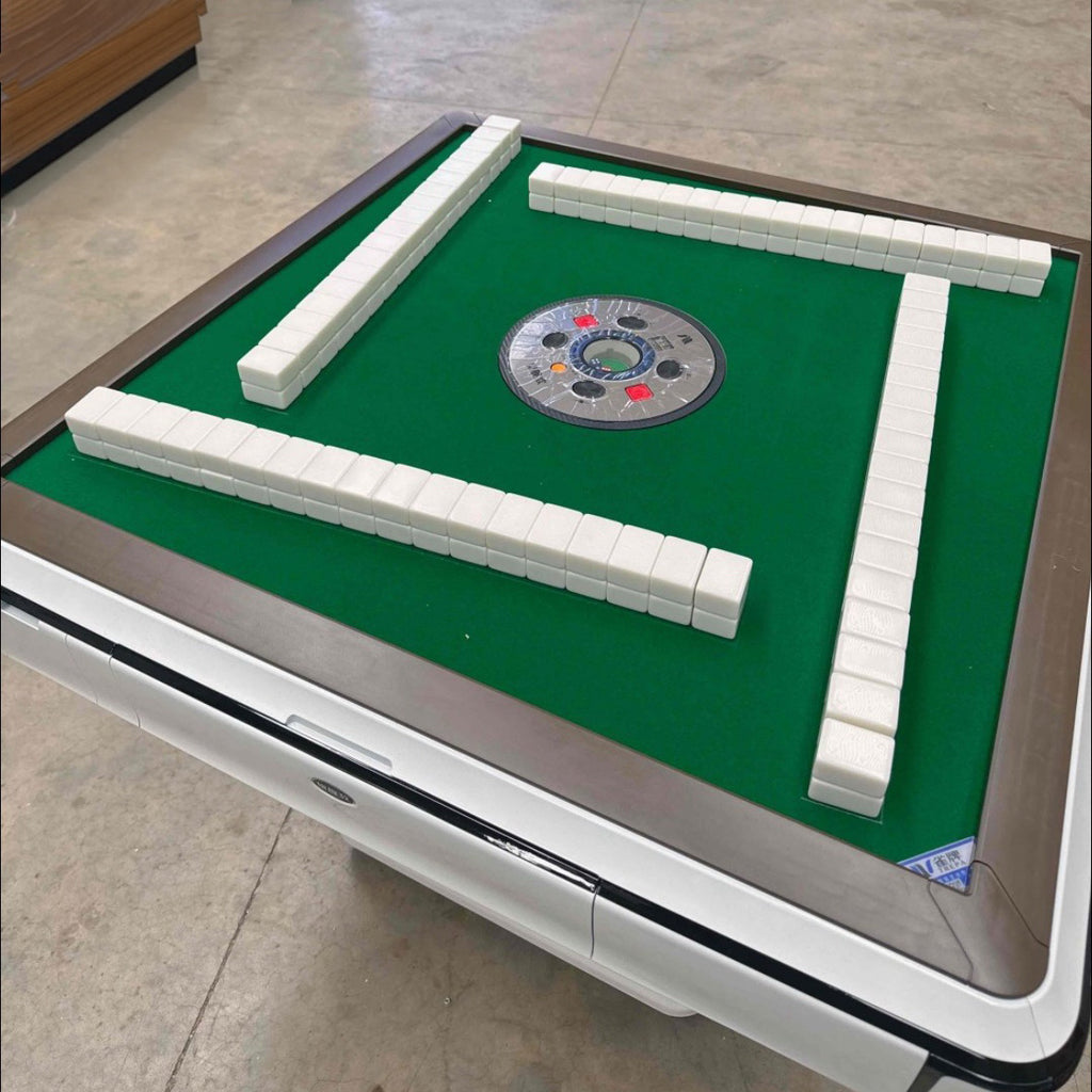 Automatic Mahjong Table – Champagne Gold Frame with Brown Playing Surface