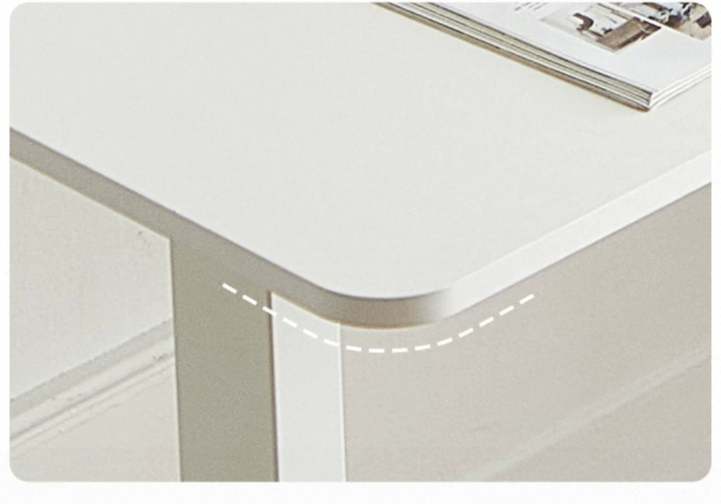 White Desktop Electric Height-Adjustable Standing Desk with 3 Memory Presets