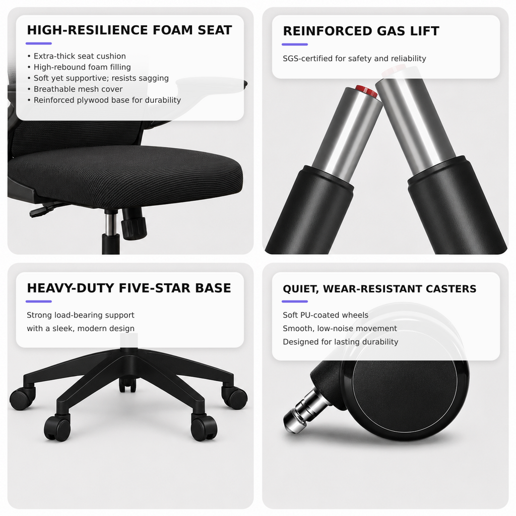Adjustable Lumbar Support Office Chair Melbourne | Mesh Chair